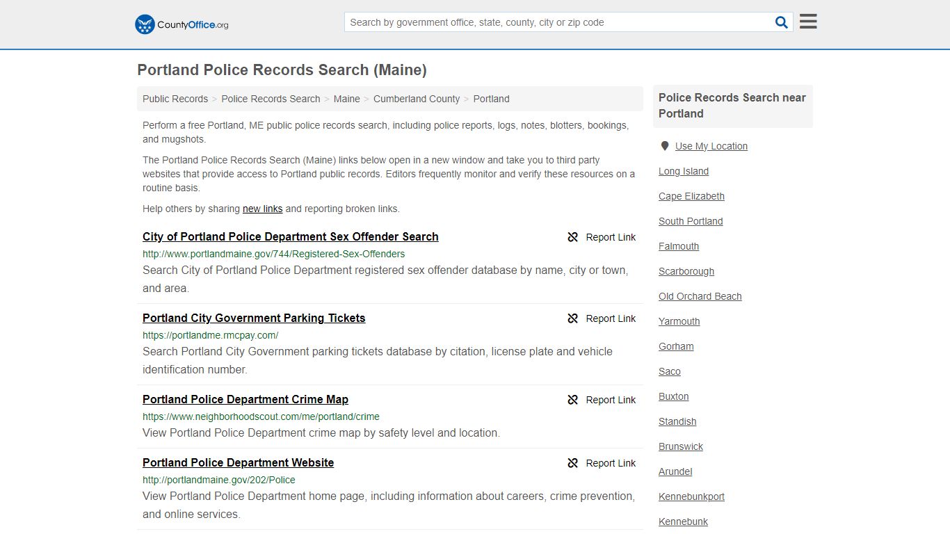 Police Records Search - Portland, ME (Accidents & Arrest Records)